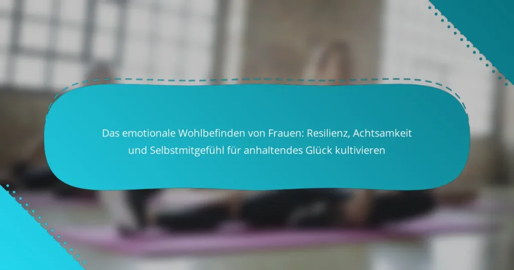 Das emotionale Wohlbefinden von Frauen: Resilienz, Achtsamkeit und Selbstmitgefühl für anhaltendes Glück kultivieren