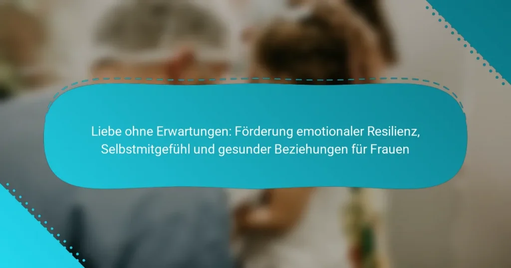 Liebe ohne Erwartungen: Förderung emotionaler Resilienz, Selbstmitgefühl und gesunder Beziehungen für Frauen