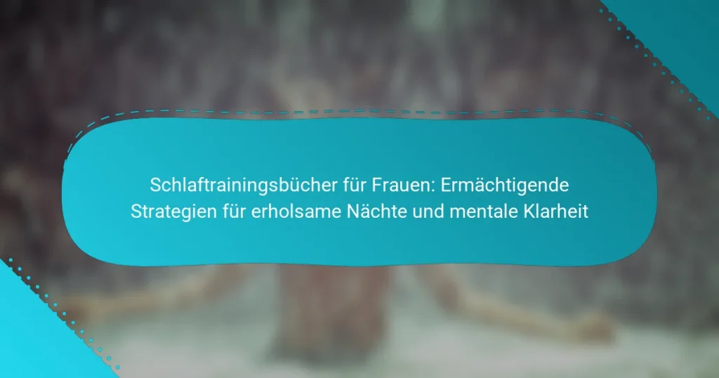 Schlaftrainingsbücher für Frauen: Ermächtigende Strategien für erholsame Nächte und mentale Klarheit