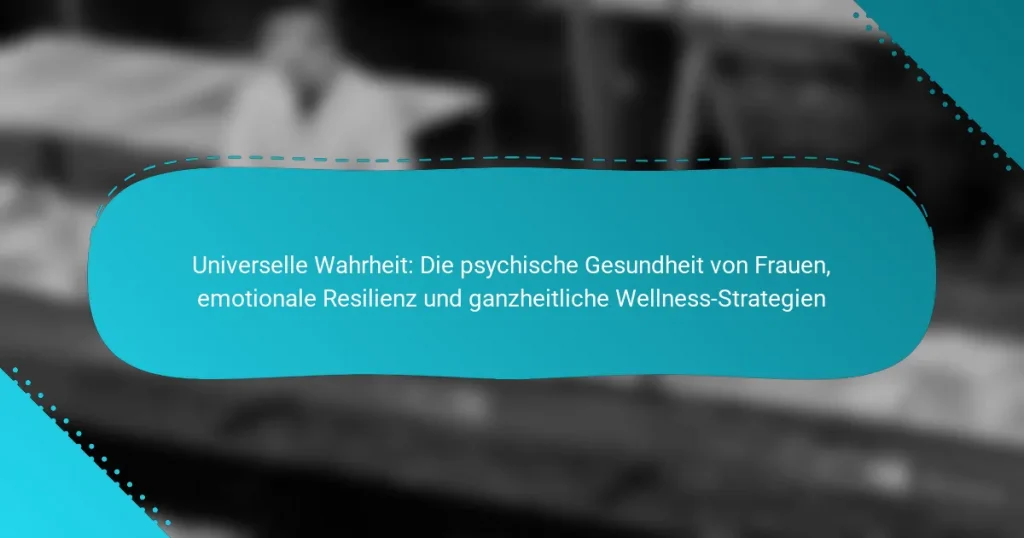 Universelle Wahrheit: Die psychische Gesundheit von Frauen, emotionale Resilienz und ganzheitliche Wellness-Strategien