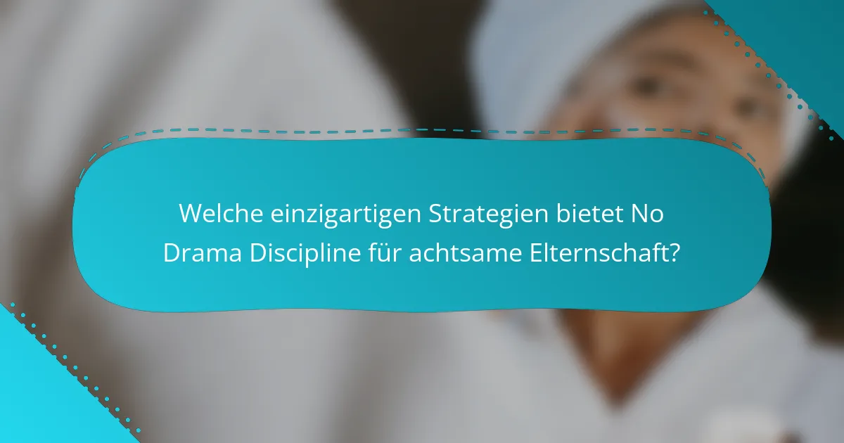 Welche einzigartigen Strategien bietet No Drama Discipline für achtsame Elternschaft?